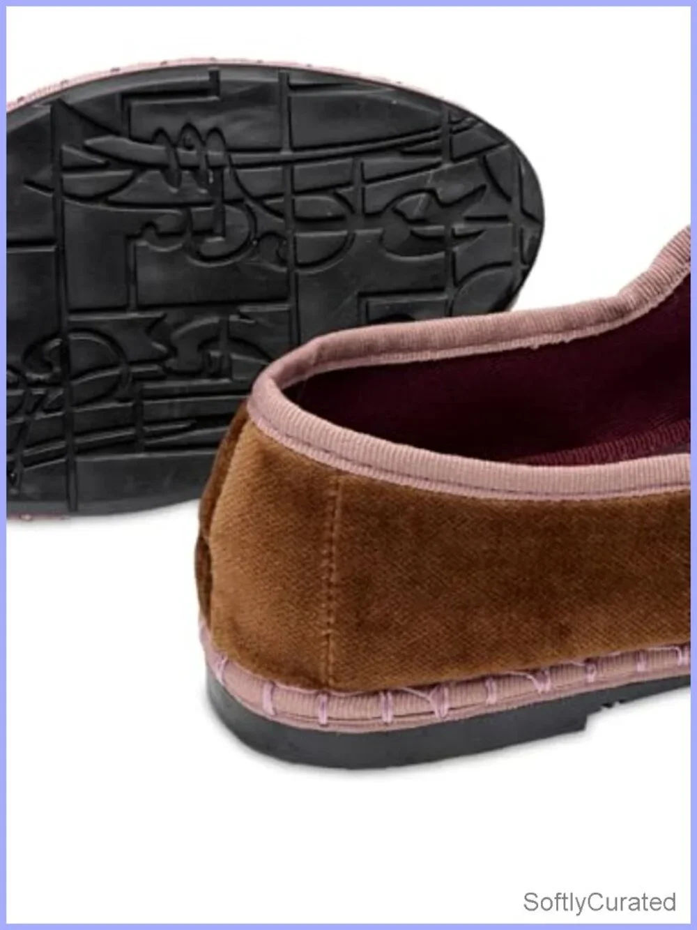 Velvet Mary Jane Flats Cushioned Leather Footbed Adjustable Buckle